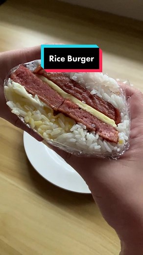 Quick and easy rice burger recipe for my girl 🍚🍔 #riceburger #foodtiktok #foodieph #homecooking #cdokainlove #cdoluncheonmeat