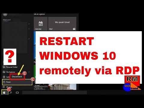 RESTART WINDOWS 10 remotely via RDP