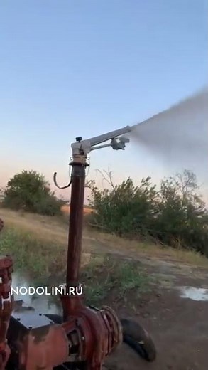 Nodolini спринклер - пушка для полива на насосе от ВОМа