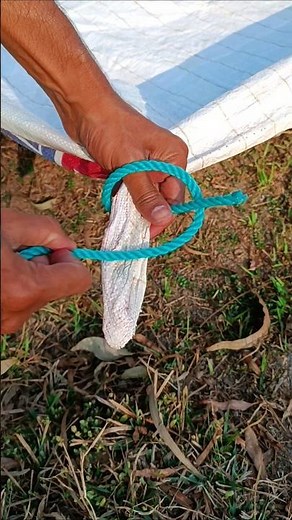 Very Helpful & Powerful Tarp Corner Knot For Outdoor Survival❗