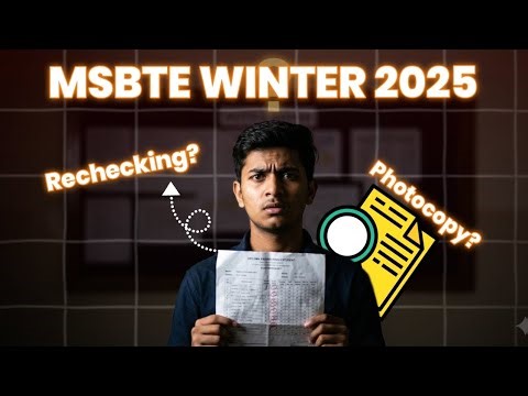 MSBTE Winter 2025 Photocopy & Rechecking Timetable