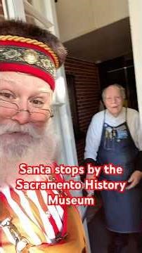 @SantaJClaus stops by the print shop at our Museum and prints all big red train