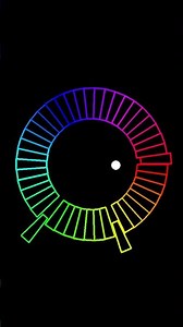 Circle Piano Beat Bounce #bouncingball #simulation #pygame #coding