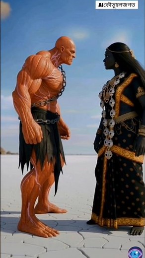 রাক্ষস মা কালীকে চ্যালেঞ্জ দিলো হিরে নাকি সোনা কে জিতবে?#maa #kali #shorts #ai