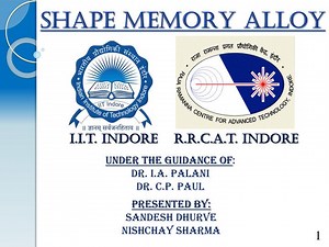 SHAPE MEMORY ALLOY - SlideServe