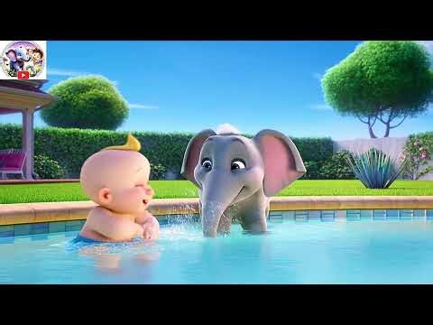 Cute Baby Plays with Baby Elephant – Educational 🐘👶 3D Cartoon for Toddlers