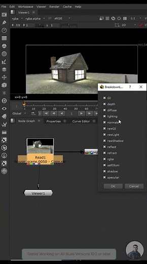 Fast Way To Shuffle All Render Passes in Nuke Just in one Click | Method 02| Nuke Script