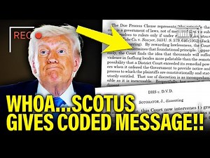 🚨 SCOTUS sends SECRET MESSAGE to STOP TRUMP Order