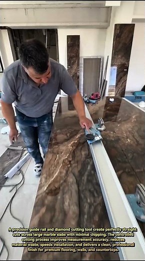 Perfect Marble Slab Cutting That Leaves Zero Room for Error! 🔥🪨