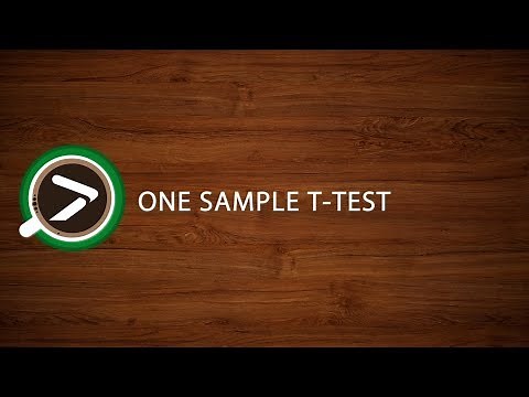 #21 One Sample t-test in Excel with XLSTAT