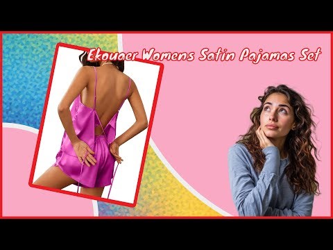 Ekouaer Womens Satin Pajamas Set review