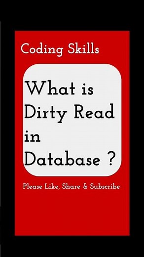 What is Dirty Read in Database | Coding Skills