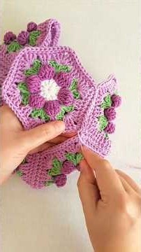 Easy 3D Floral Hexagon Crochet Pattern for Beginners /Full instructions are available in the channel