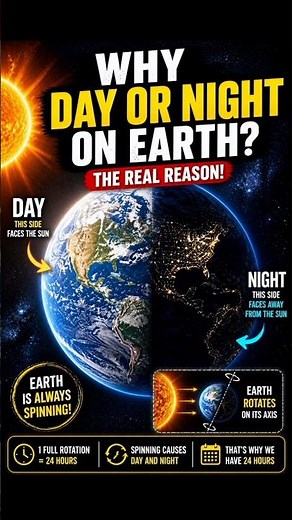 Why Do We Have Day and Night? (The Real Reason) #space #earth #universe #nasa #solarsystem