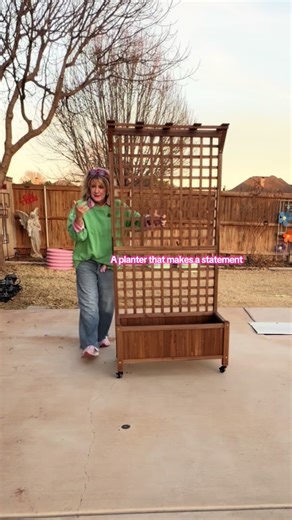 Endless Planting Options with a Wood Trellis Planter