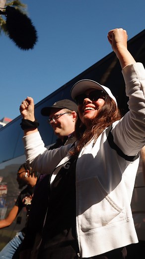 Getty Images Entertainment on Instagram: "SAG-AFTRA On Strike For The First Time Since 1980 _ Fran Drescher, president of SAG-AFTRA and Michelle Hurd, VP of SAG-AFTRA and member of the Negotiating Committee, speak from the picket lines on the first day of the joint strike. SAG-AFTRA, Hollywood’s largest union which represents actors and other media professionals, have joined striking WGA (Writers Guild of America) workers in the first joint walkout against the studios since 1960. The strike coul