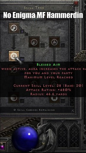 No Enigma MF Hammerdin - Diablo 2 Resurrected #shorts