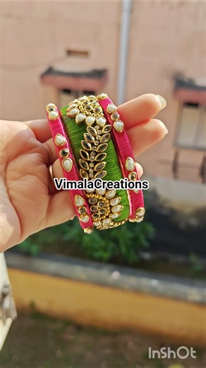DIY New model silk thread bangle 🩷💚 #ytshorts #bangles #silkthreadbangles #trendingvideo