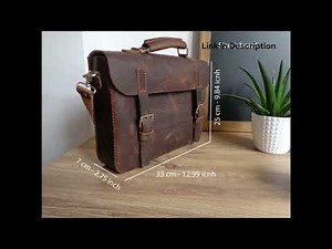 Leather Classic Messenger Bag | Handmade Vintage Style for Men | Everyday Office & Travel Bag