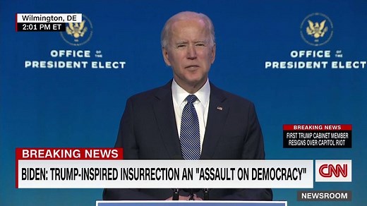 President-elect Joe Biden: "No one can tell me that if it had been a group of Black Lives Matter protesting yesterday, there wouldn't — they wouldn't have been treated very, very differently than the mob of thugs that stormed the Capitol." https://cnn.it/35kccnX | CNN
