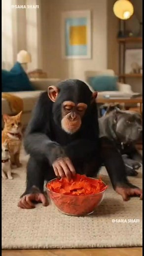 Chimp Tries Spicy Chips… and Chaos Explodes Everywhere! 😂🌶️🐒 AI-generated video for fun. No real animals were used #chimpanzee #pitbull #cat #chihuahua #funnyreels #funnyvideos #reelsviralシ #reelsfbシ #funnyanimals #chimpanzee #chimp #scream #spicy #spicychallenge #funnydogs #funnycat #pitbull | Sana Shafi