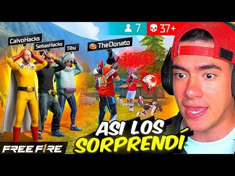 I SURPRISED CALVO, SEBAS, AND TIBU WITH THIS SOLO VS SQUAD PLAY IN FREE FIRE - TheDonato Live