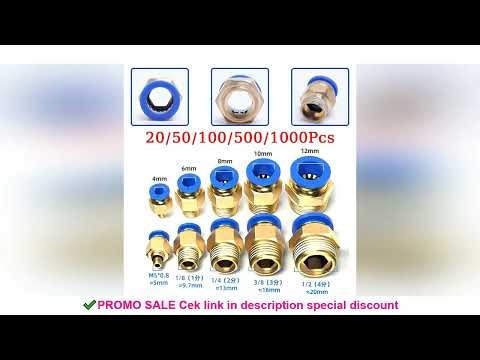 10/50PCS Pneumatic Fitting Air Connector PC 4mm 6mm 8mm 10mm 12mm Thread 1/8" 1/4" 3/8" 1/2" Hose Fi