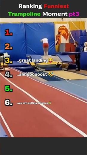 Ranking Funniest Trampoline Moments pt3 #funny #fails #shorts