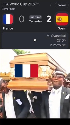 FRANCE vs SPAIN 0-2 | MATCH RECAP | #fifaworldcup2026 #football #semifinal #memes #viral #shorts