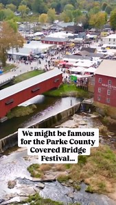 We might be famous for the Parke County Covered Bridge Festival… but Parke County, Indiana is so much more. ❤️ 31 Historic covered bridges you can enjoy all year long. Three incredible state parks to explore. Fantastic local restaurants. Great places to stay the night. Unique, one-of-a-kind shopping. Plan your visit at coveredbridges.com | Parke County Indiana