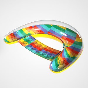 [Hot Item] Pink Colorful Pool Toys Custom Inflatable Float Transparent Swimming Inflatable Pool Float