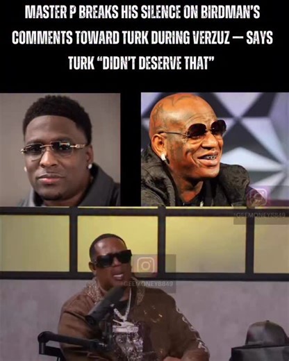 Gee money on Instagram: "Master P is speaking out after Birdman’s comments aimed at Hot Boy Turk during the No Limit vs Cash Money Verzuz battle #MasterP #Birdman #Turk #NoLimitRecords #CashMoneyRecords #VerzuzBattle #HipHopNews #RapCulture #Louisiana #fyp #rapculture"