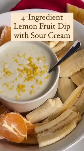 Delicious 4-Ingredient Lemon Fruit Dip Recipe