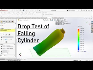 Solidworks drop test simulations | Drop analysis of a falling Cylinder