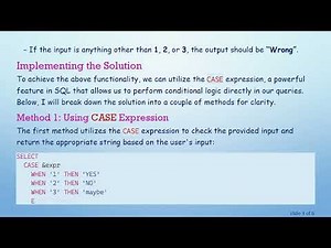 Crafting User Prompts in SQL: How to Use CASE Expression for Dynamic Outputs