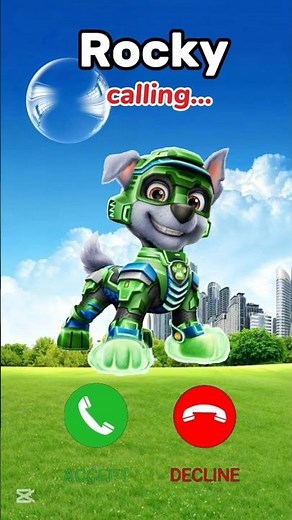 Paw patrol Rocky 🐾 calling #pawpatrol #minions #tileshop