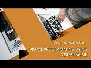 Ch 4 | Input and Output in Visual Basic | Input Output using VB Controls