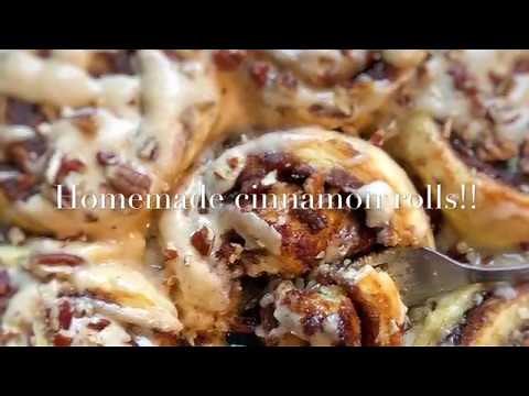 HOMEMADE CINNAMON ROLLS w/ BROWNED BUTTER CREAM CHEESE FROSTING!!!