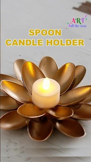 Make a SPARKLING Diwali Decor with This Easy Spoon Candle Holder DIY
