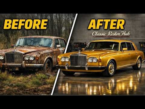 Luxury Rolls-Royce Full Restoration 🔥 Rusted to Royal Gold | Complete Car Rebuild Documentary