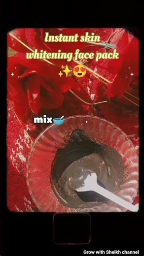 instant skin whitening face pack 😍🥣✨#facepack #skincare #skincaretips #glow #glowingskin