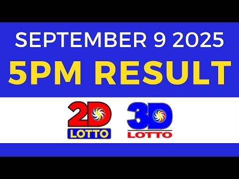 5pm Lotto Result Today PCSO Swertres Ez2 September 9 2025