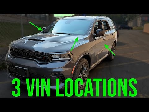 VIN Locations - Dodge Durango (2011-2023)