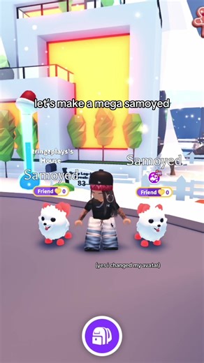 do we like the new avatar #adoptme #roblox #samoyed #fyp