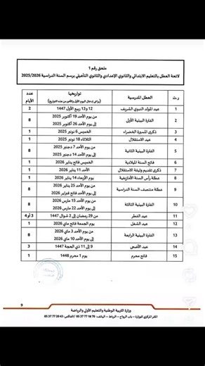 Prof Bouhadi SVT on Instagram‎: "#3ac #svt #الثالثة_إعدادي #امتحان_جهوي #تاسعة #تاسعة لائحة العطل المدرسية"‎
