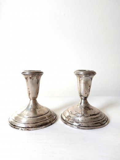 Vintage Towle Sterling Silver Candle Holders – Mid-century Modern Pair - Etsy