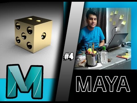 Simple dice making with (GOLD TEXTURE) in autodesk maya..