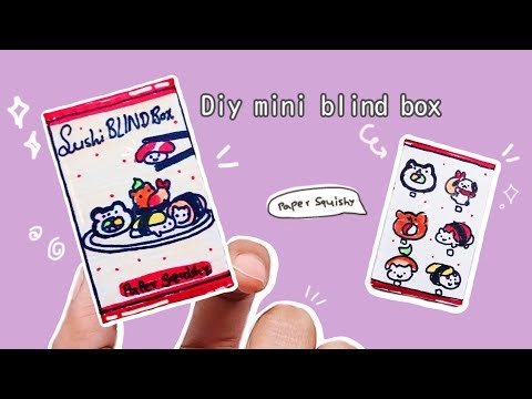 Paper diy 🌸| Mini Blind Box making tutorial| Sushi blind box| How to make| Paper Squishy| ASMR.
