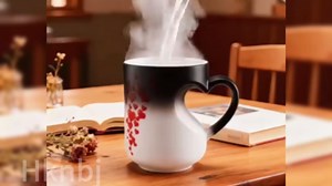 Heart-Shaped Color Changing Magic Ceramic Mug, 2026 New Magic Heat-Sensitive Heart Mug, Funny Novelty Coffee Cup with Handle Reveal Romantic Surprises Gift for Couples Valentine's Mother's Day (1 PCS)