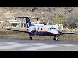 Pacific Coastal Beech 1900D Taxi and Takeoff at Kamloops Airport